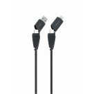 CABO DE DADOS E CARREGAMENTO 4 EM 1 USB/LIGHTNING/TIPO-C