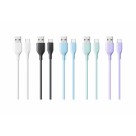 [SX-B123-C] CABO DE DADOS E CARREGAMENTO USB/TYPE-C COLORIDO 3A [CAIXA COM 300 PEÇAS]
